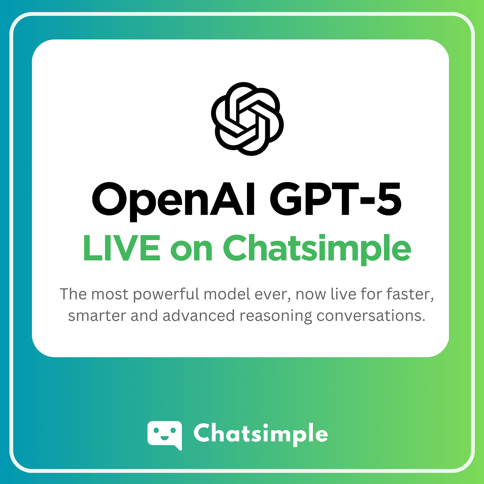 GPT-5 sur Chatsimple